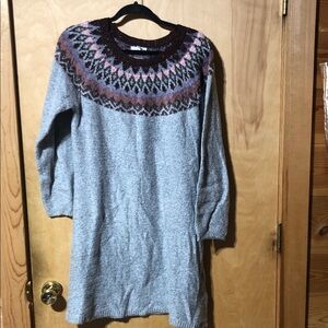 Maurices Gray and Pink Patterned Mini Dress